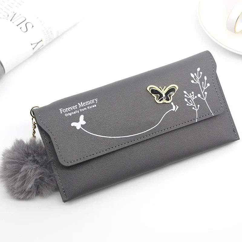 14554 1t-002 Billeteras largas de diseñador de mariposa