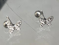 15145 1b-047 Aretes en espiral de mariposa 2 Pzas