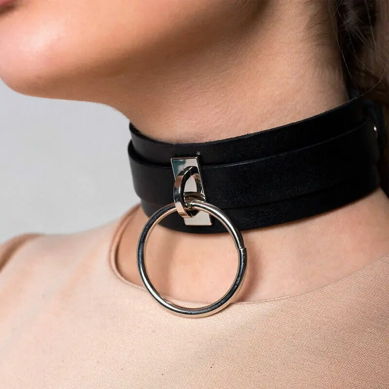 13082 1b-02-19 Accesorio 1 pzs de cuero PU con cuello redondo