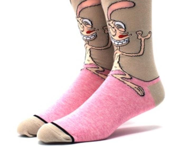 11377 1a-01-04 Calcetines con estampado de dibujos animados para hombre y mujer