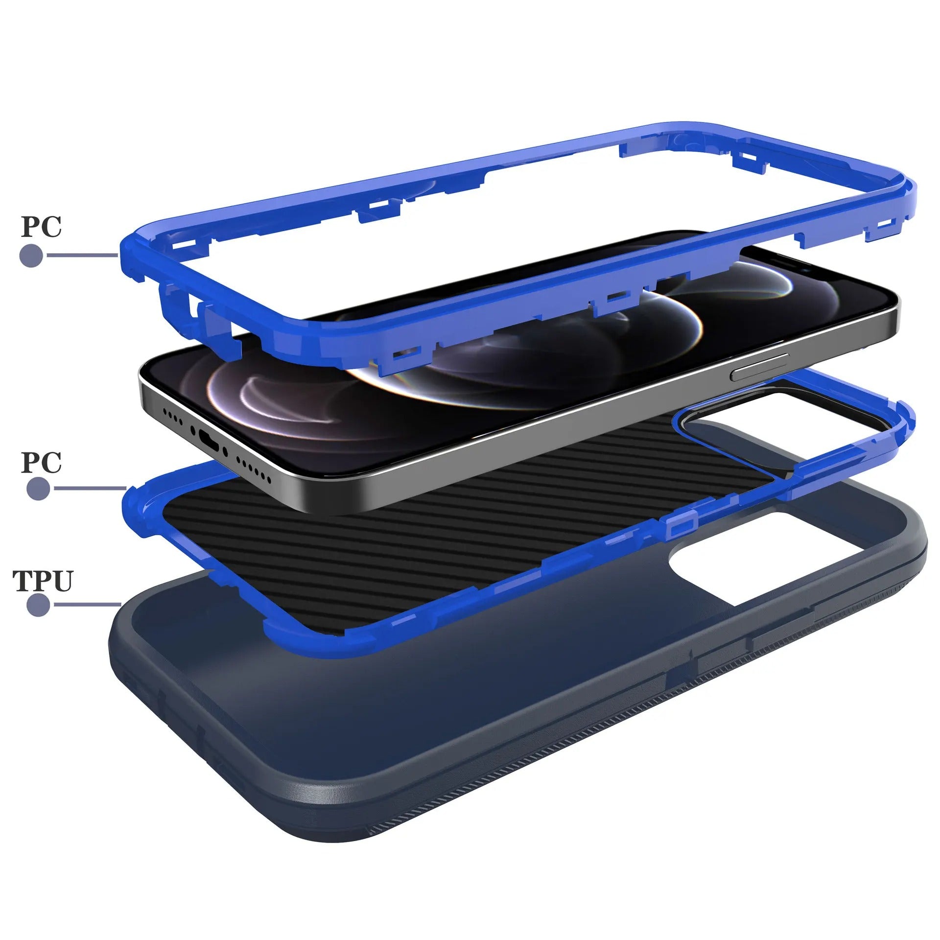 6461 2t-014 Funda de teléfono Armor 3 en 1