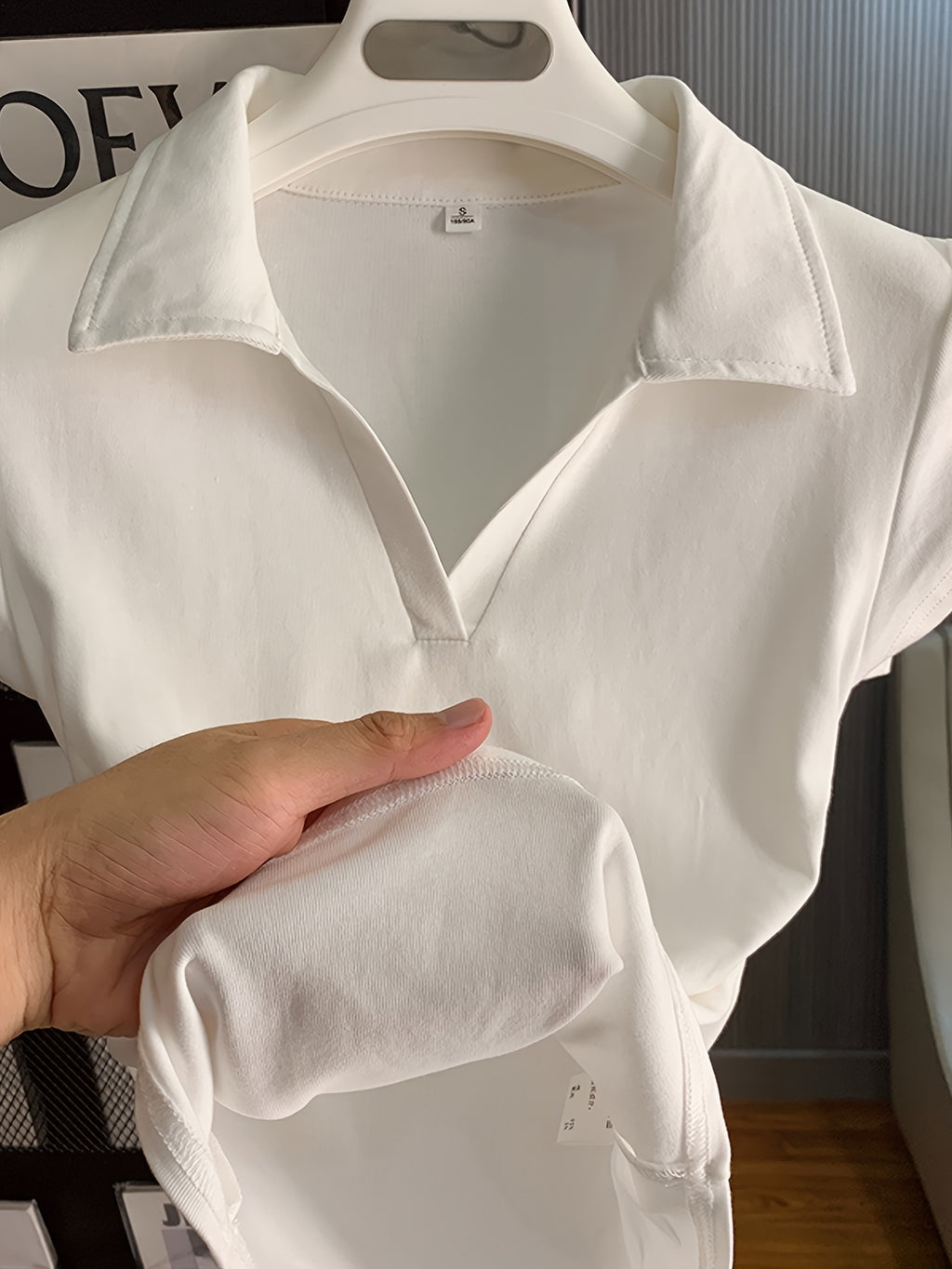 19501 1a-052 Camiseta polo de manga corta para mujer, con un