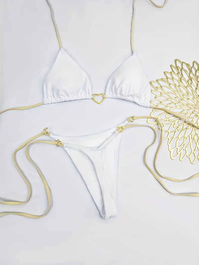 19873 1a-021 Bikini de mujer sexy con corazón de amor 2Pzs