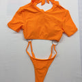 19863 1a-113 Traje de Baño de Una Pieza con Corte en Ombligo