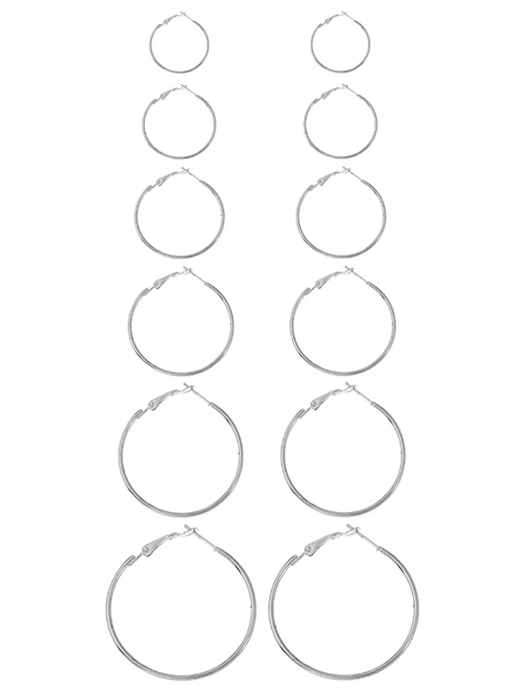 9049 b01-28 juego de aretes circulares redondos simples de estilo europeo y americano