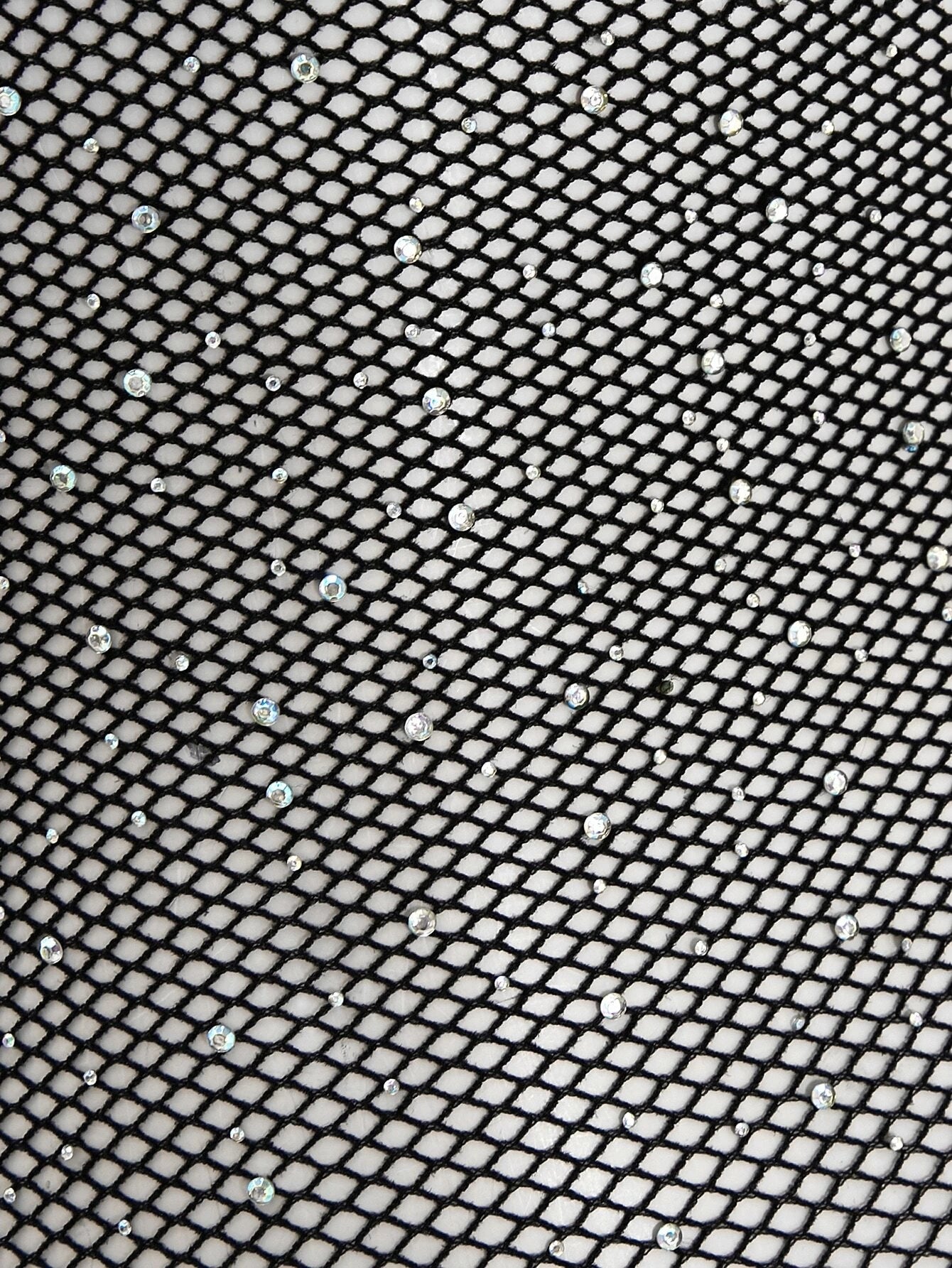 10064 1a-025 Body teddy con tachuela con diamante de imitación con malla