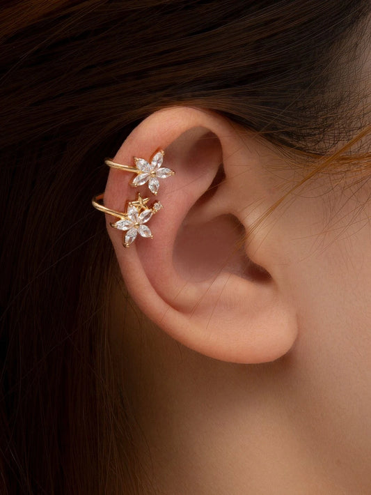 14354 1b-05-07 Ear Cuff floral 1 Pza