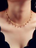 7967 b03-17 Collar con diamante de imitación
