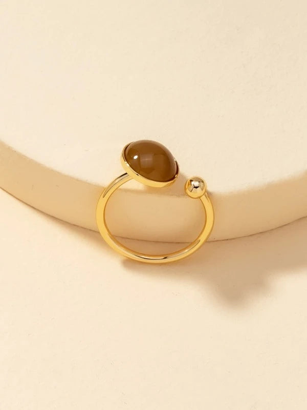 7383 b03-13 Anillo con diseño de bola redonda