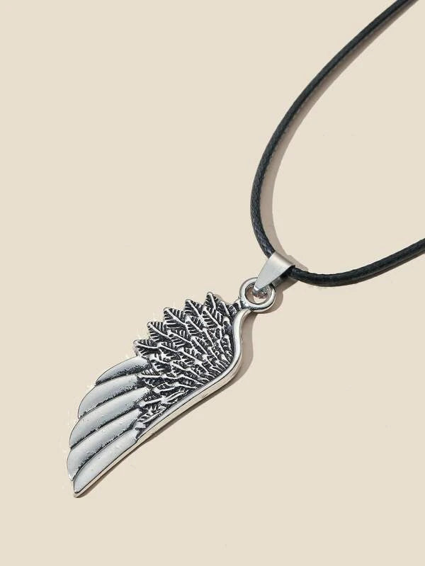 8220 1b-041 Aleación de collar con colgante de ala para hombres de moda y popular para regalo de joyería y para una apariencia elegante