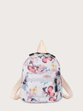 8049 1t-002 Mini mochila para mujer con diseño de animales con estampado de mariposas