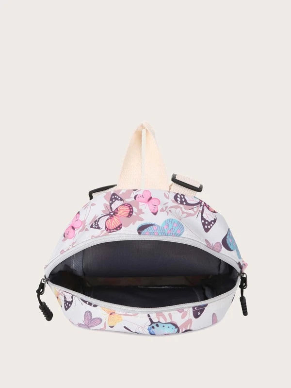 8049 1c-01-04 Mini mochila para mujer con diseño de animales con estampado de mariposas