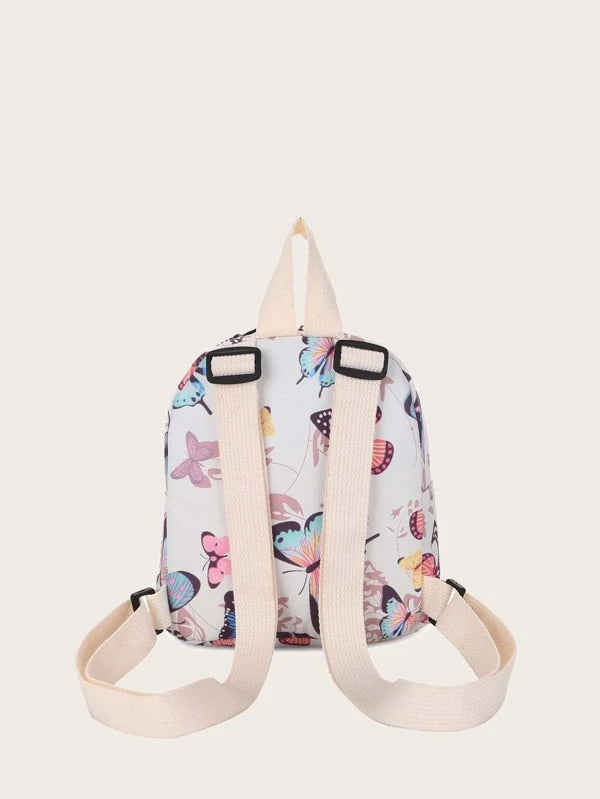8049 1t-002 Mini mochila para mujer con diseño de animales con estampado de mariposas