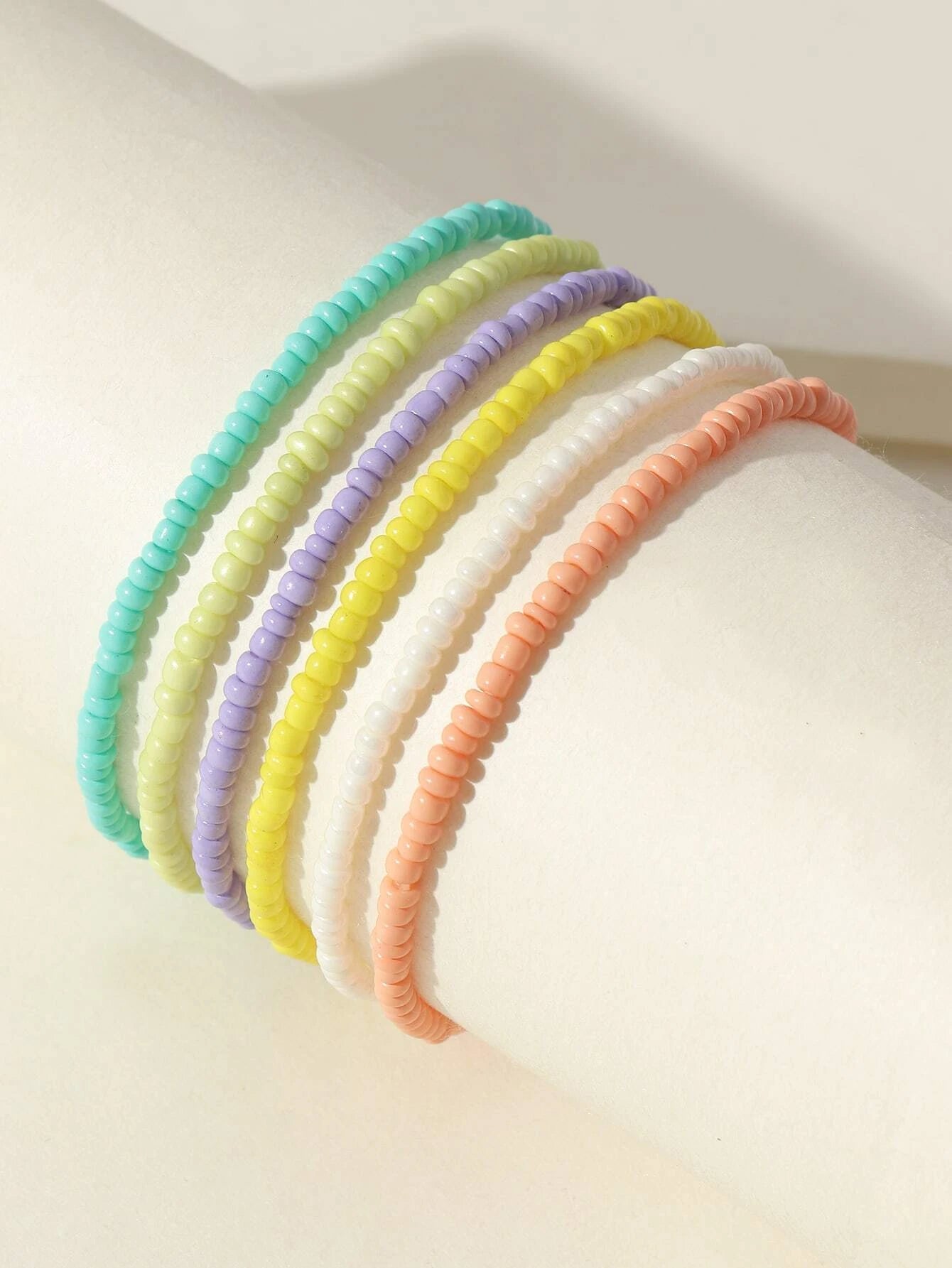 5696 1b-070 Set 6 piezas Pulsera tobillera con cuenta
