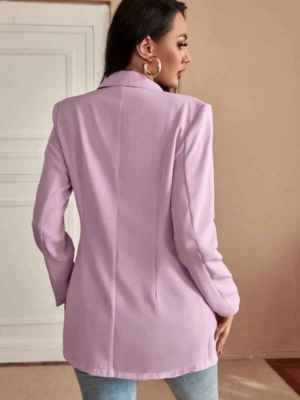 6889 a05-03 Blazer de cuello con solapa con botón
