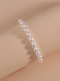 5690 1b-017 Pulsera tobillera con cuenta con perla artificial