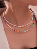 6056 Dos piezas Collar con cuenta bohemio