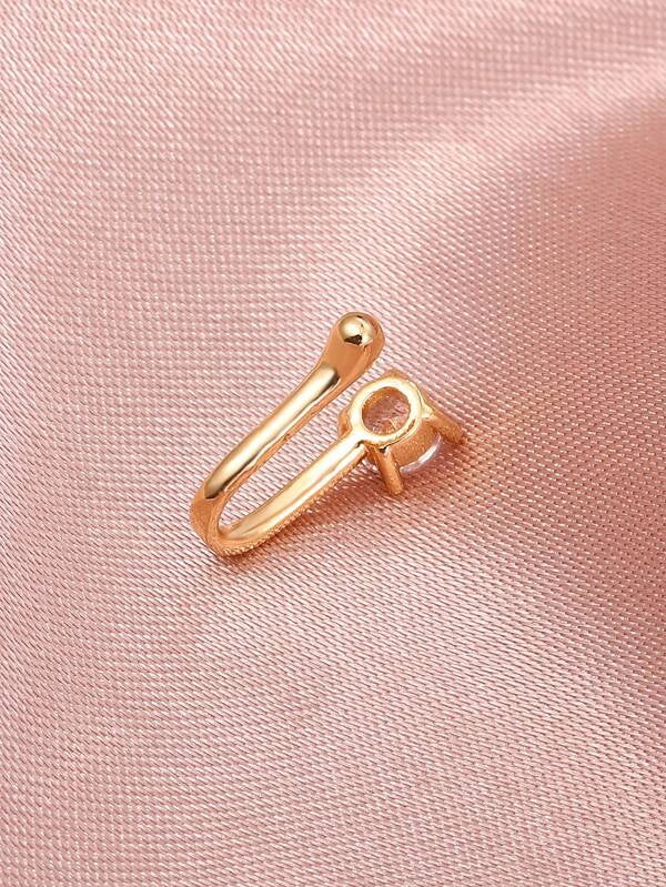 6615 a10-04 Brazalete de cobre con incrustaciones de circonia cúbica para la nariz para mujeres y hombres
