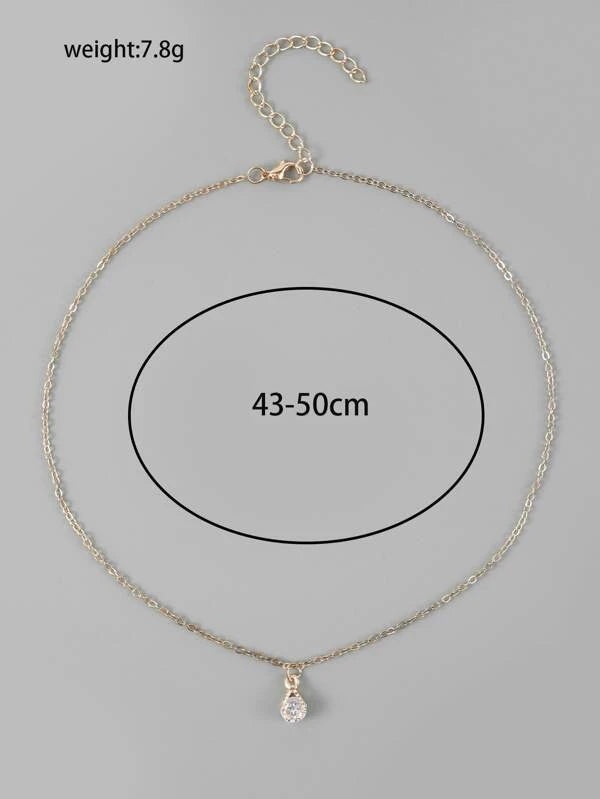 7194 b03-12 Collar con diseño de gota de agua