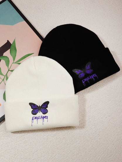 8827 1a-052 Gorro 2 Piezas con estampado de mariposa