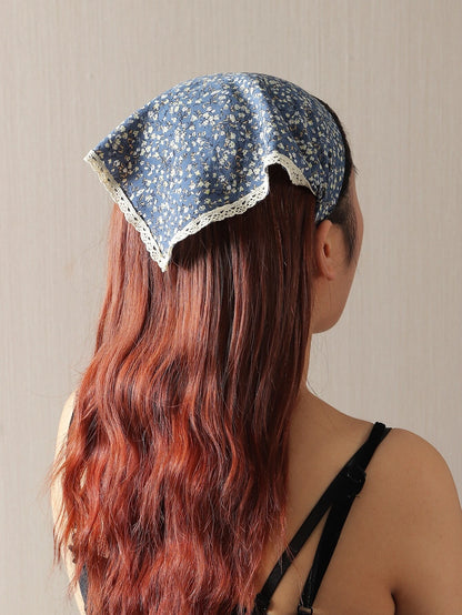 9932 1b-043 Banda de pelo con estampado de flor