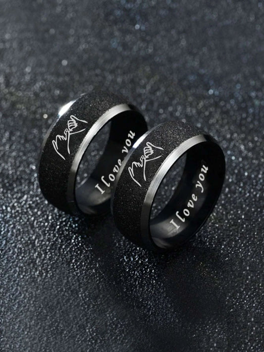 12038 1b-020 Anillos Para Hombre Estilo Hip Hop 2 Pzas