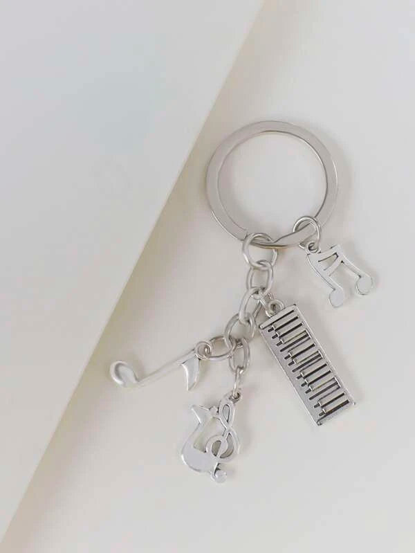 7272 b01-15 Llavero De Moda Con Colgante De Nota Musical