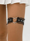 10259 1b-001 Cinturón con adorno de corazón muslo