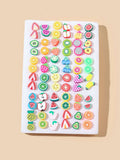 15362 2b-01-02 Pendientes diseño de fruta 36 Pares