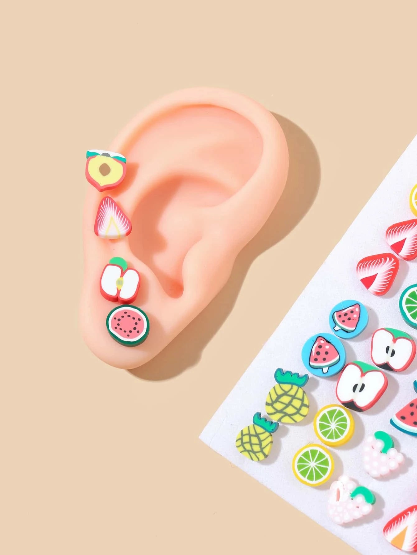 15362 2b-01-02 Pendientes diseño de fruta 36 Pares