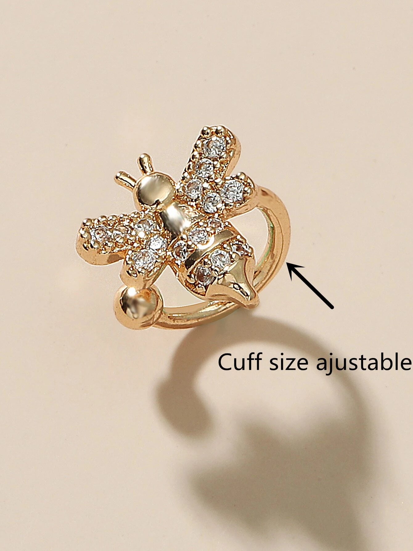 14357 1b-047 Cuff de oreja diseño de abeja 1 Pza