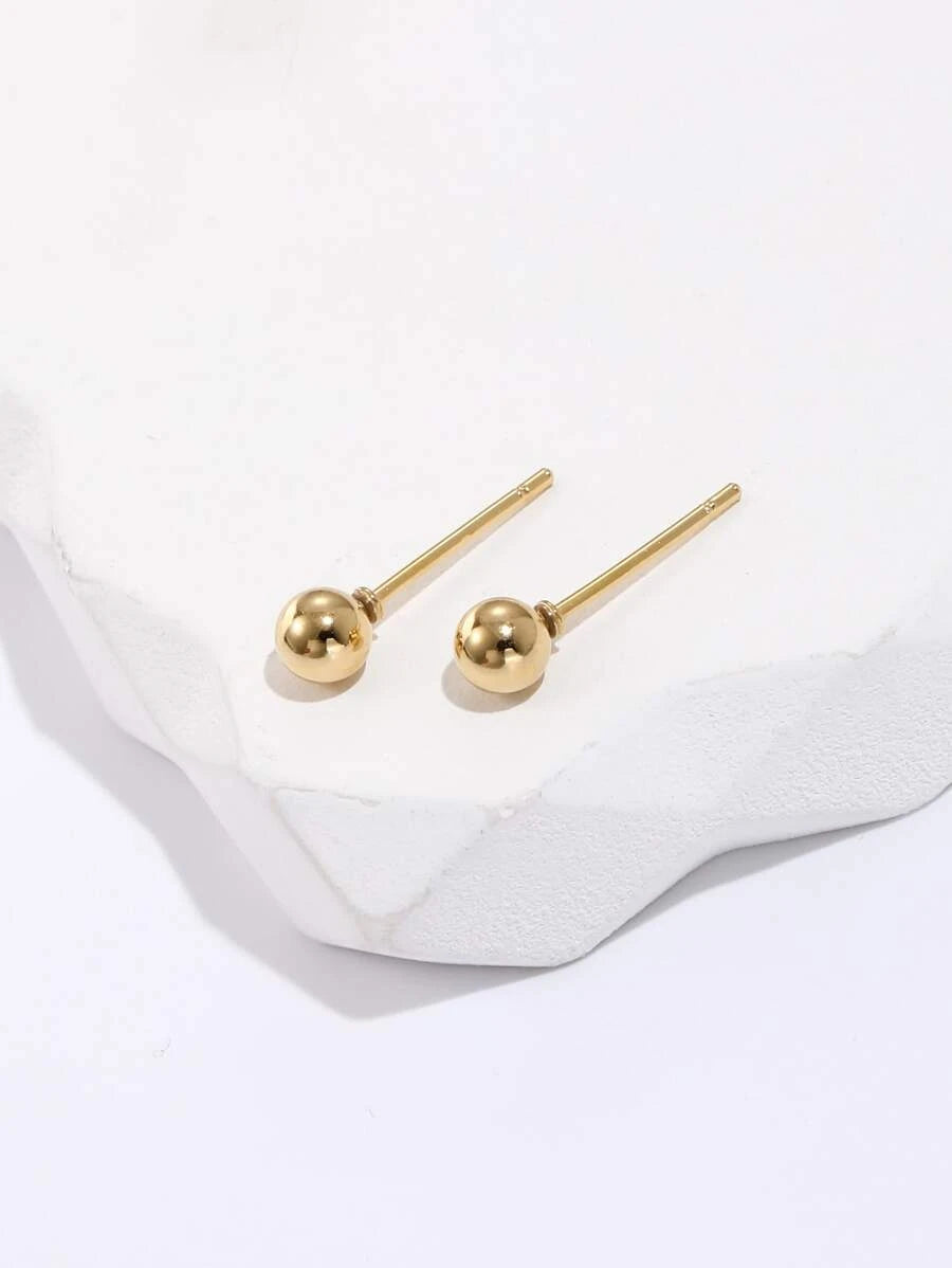 8666 1b-016 Pendientes de tachuela bola