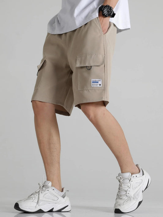 10157 a05-02 Pantalones Cortos Holgados Con Cordón En La Cintura Para Hombre