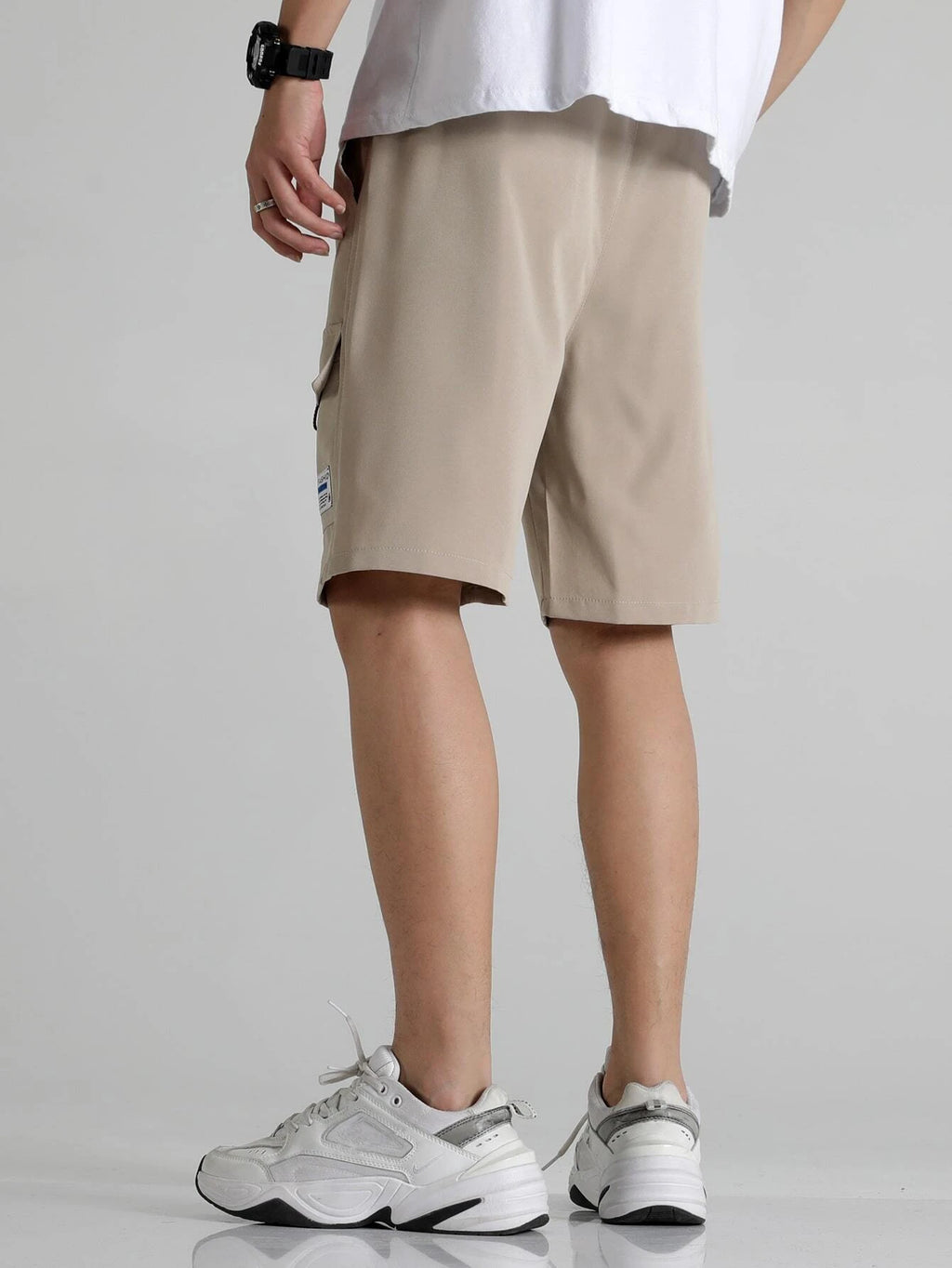 10157 a05-02 Pantalones Cortos Holgados Con Cordón En La Cintura Para Hombre