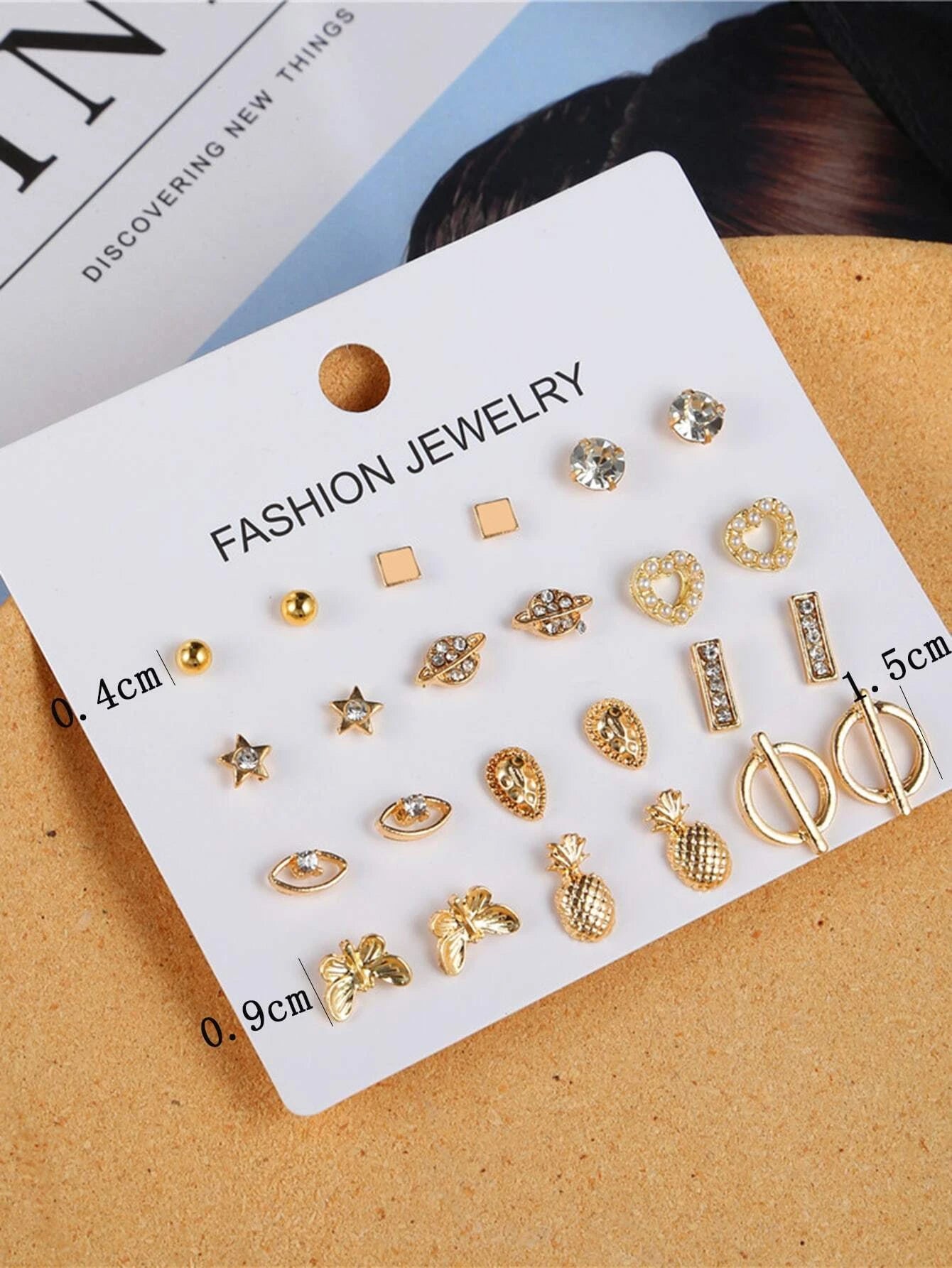 15363 1b-057 Pendientes 12 Pares