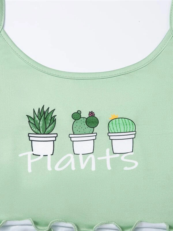 7251 a08-03 Conjunto de pijama con estampado de cactus