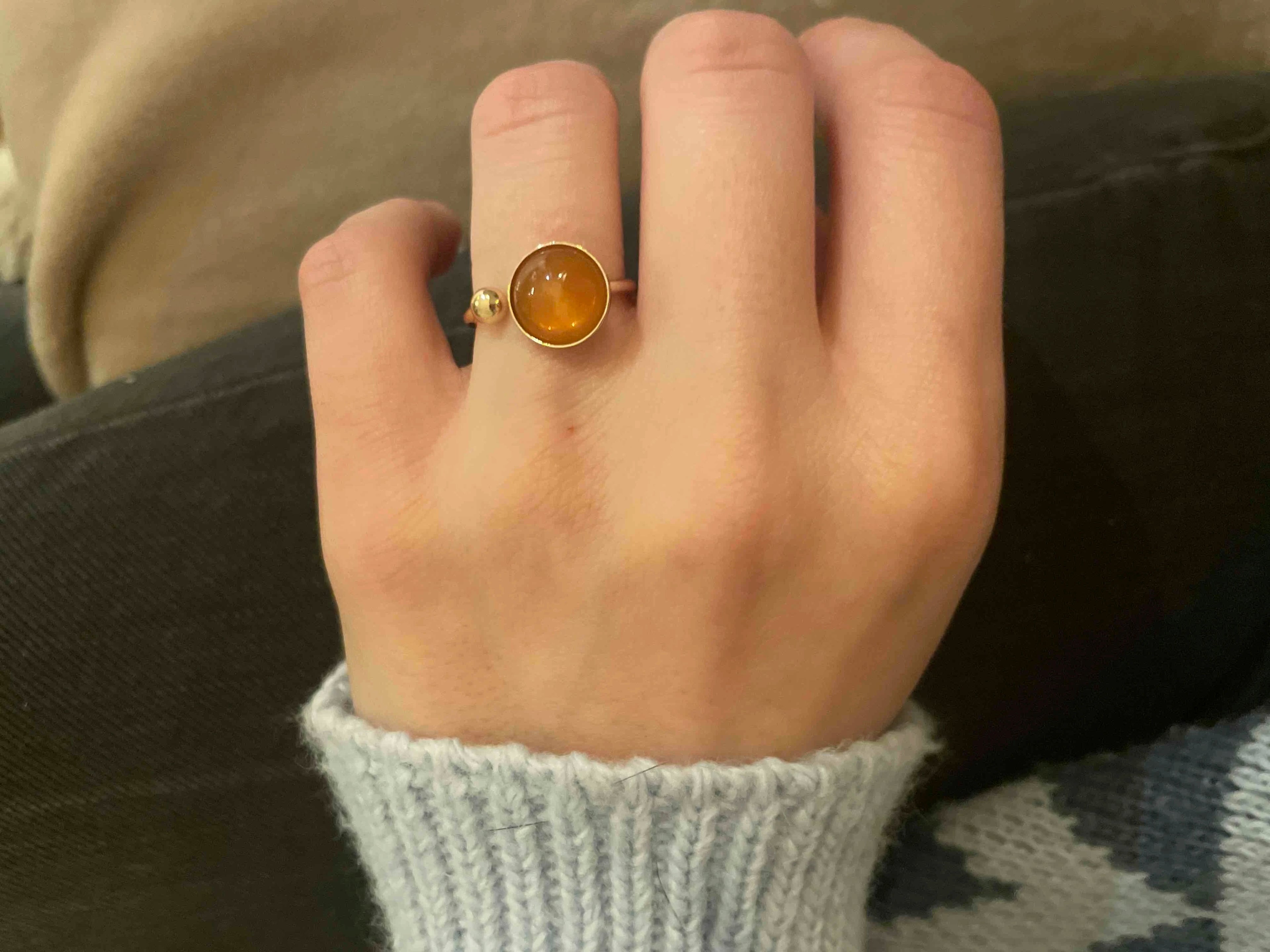 7383 b03-13 Anillo con diseño de bola redonda