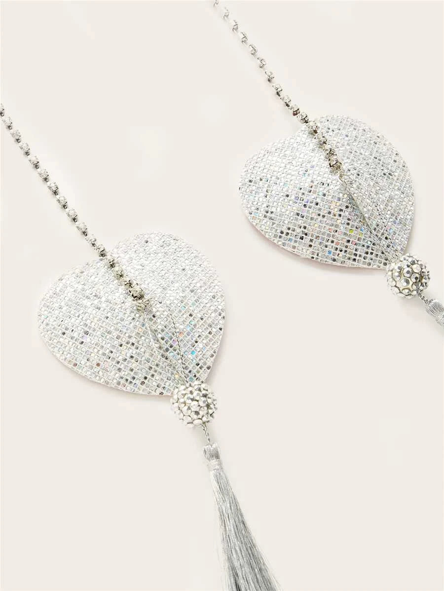 9557 1b-048 Cubierta de pezón vinculada con cadena con gargantilla