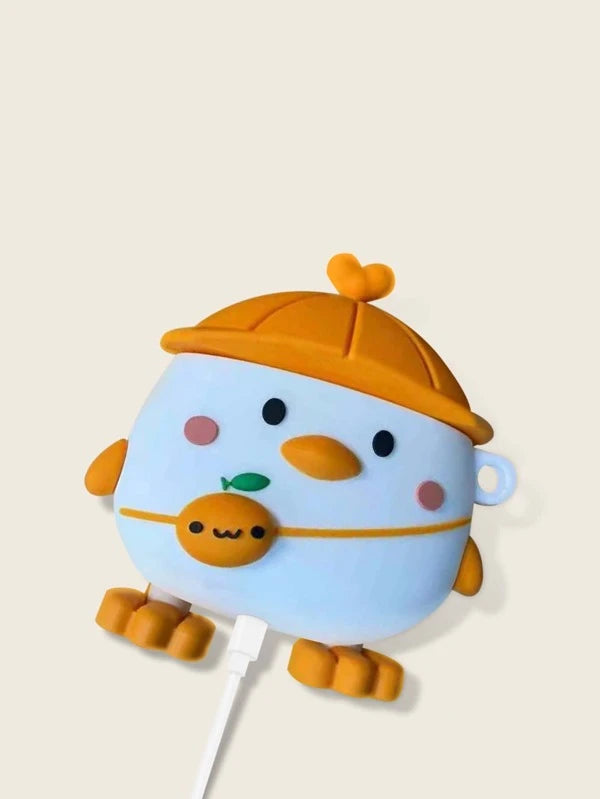 6270 2t-010 Funda compatible con Airpods en forma de pato de dibujos animados