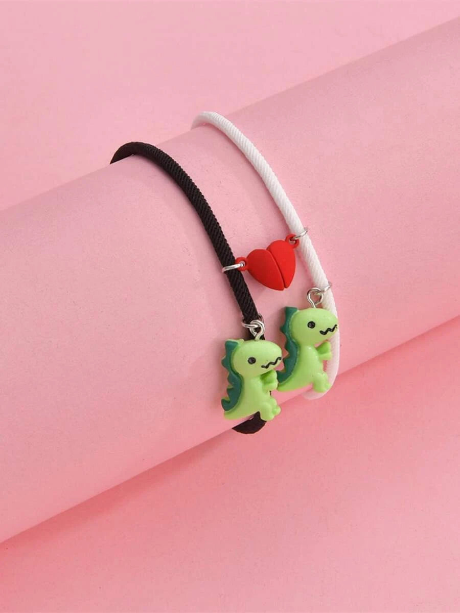10894 1b-016 juego de 2 piezas Pulsera con diseño de dinosaurio