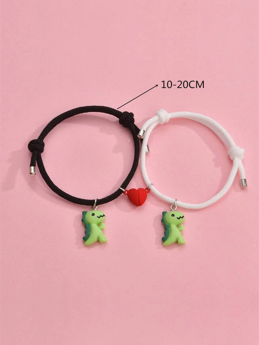10894 1b-016 juego de 2 piezas Pulsera con diseño de dinosaurio