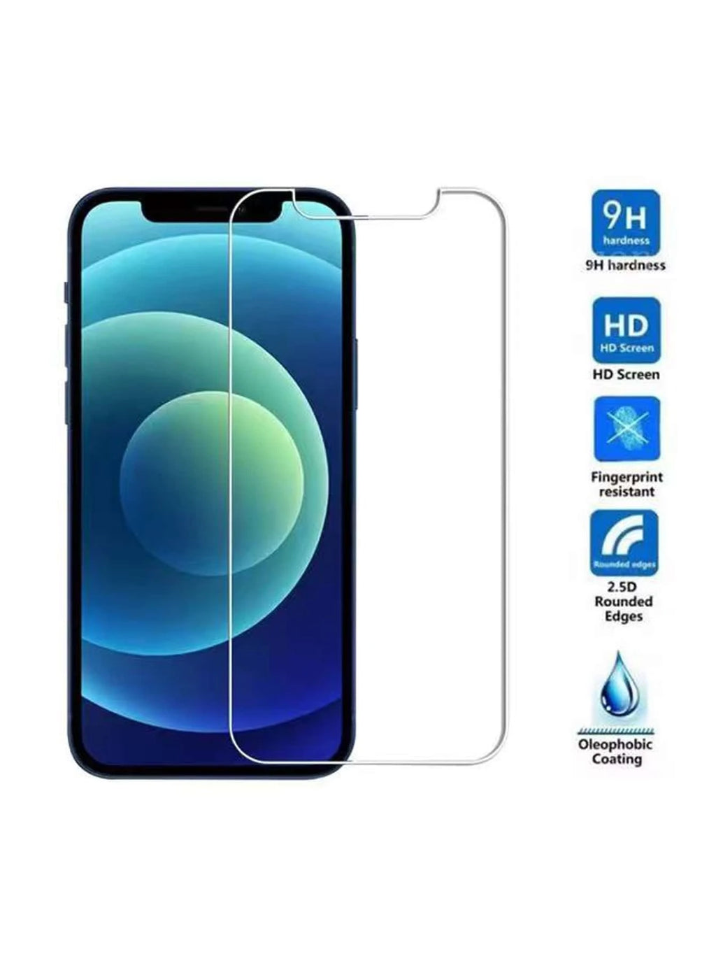 9169 2t-ProPa Vidrio templada resistente a los arañazos de 4 piezas compatible con iPhone
