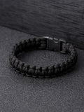 9582 b01-31 Pulsera trenzada con hebilla de liberación para hombres a la moda y popular estilo Punk Hip Pop para regalo de joyería y para un aspecto elegante
