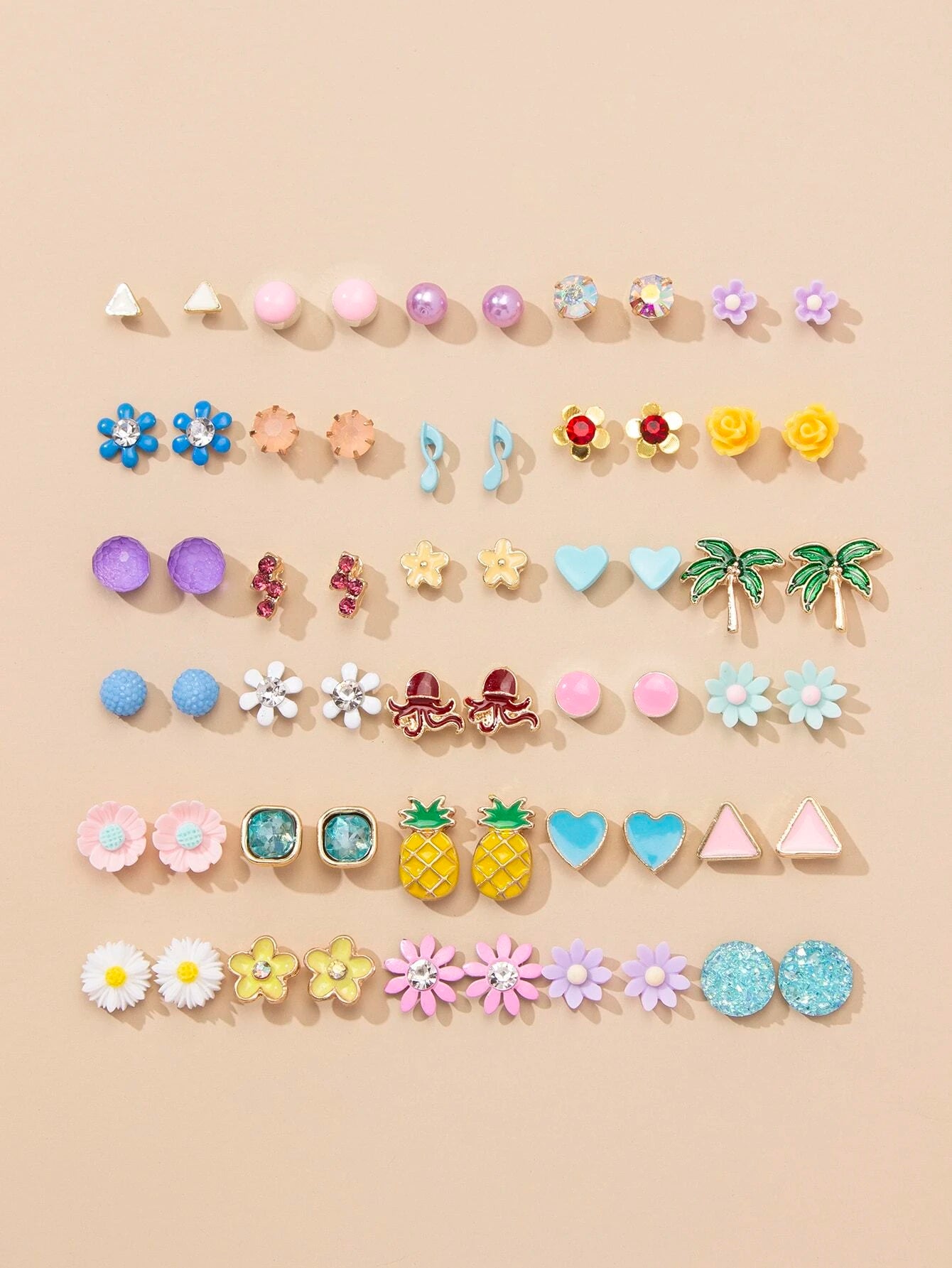 15365 1b-001 Pendientes Multi diseños 30 Pares