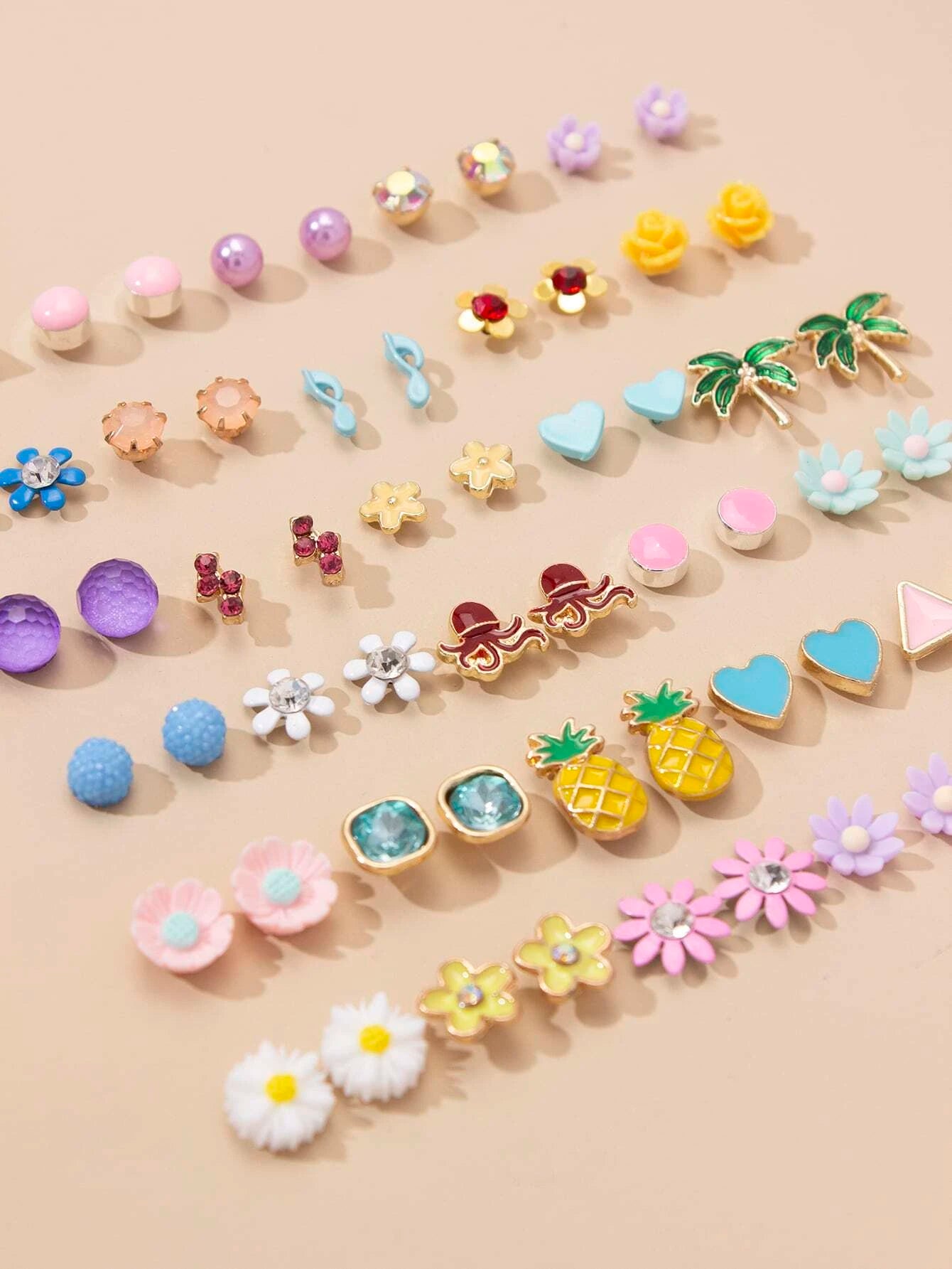 15365 1b-001 Pendientes Multi diseños 30 Pares