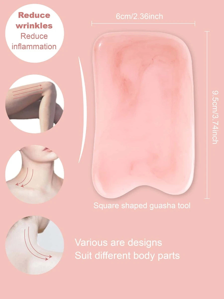 9849 1b-043 Tablero de masaje ABS Facial Gua Sha