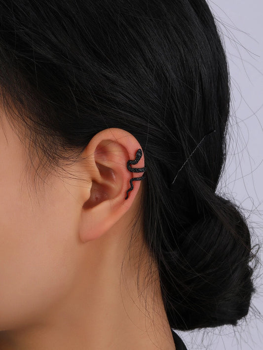 7822 b03-10 Una pieza Cuff de oreja con diseño de serpiente