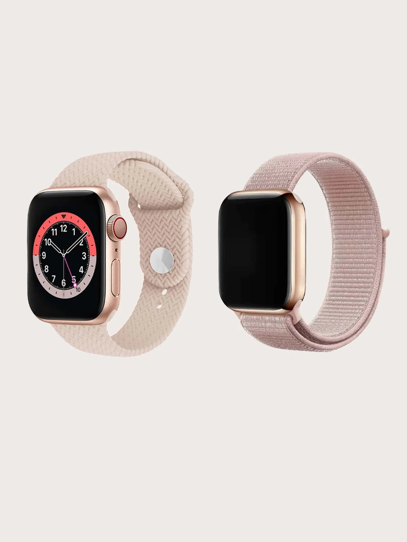 6810 2t-005 Dos piezas Correa de reloj simple compatible con Apple Watch