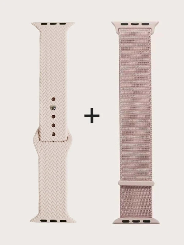 6810 2t-005 Dos piezas Correa de reloj simple compatible con Apple Watch
