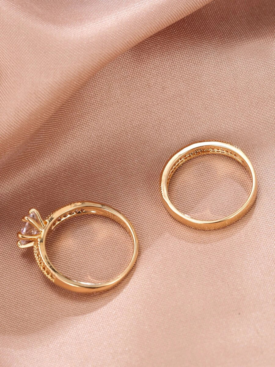 10762 1b-072 Anillo de banda de eternidad de Zirconia cúbica